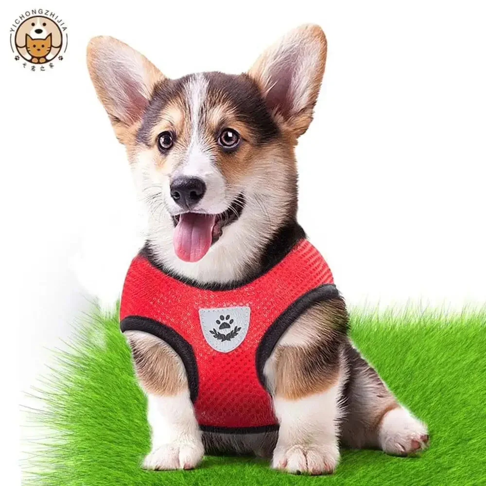 Dog Vest Walking Leash for Puppy Dog Cat Collar Polyester Adjustable Mesh Dog fo